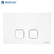 REGIPLAST 183B PLAQUE DE COMMANDE "PLAIN" DOUBLE DEBIT BLANCHE