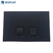 REGIPLAST 183N PLAQUE DE COMMANDE "PLAIN" DOUBLE DEBIT NOIRE SOFT