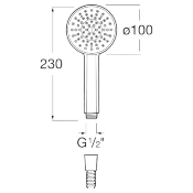 ROCA A5B9C03C00 SET STELLA 100/1. Douchette 1 Jet + Support + Flexible.