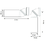 SIAMP 10 0037 57 Pipe coudée d'évacuation WC Orientable.