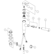 NOBILI RFX135/23 Flexible douchette, en acier 150 cm.