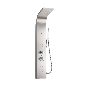 ROCA A2H0423000 ESSENTIAL 2.0 - Colonne de douche hydromassage thermostatique. Acier Inoxydable.