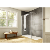PR-ROCA A5A978BC00 ETERNAL. Colonne de douche hydromassage thermostatique. Surfex® ultra blanc mat.
