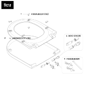 ROCA AI0022600R INSPIRA/MERIDIAN/THE GAP - KIT DE FIXATIONS CHROMÉ POUR ABATTANT WC.