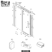 ROCA AM99393802 SET GUIDE INFERIEUR DE PORTE NARAY/APOLO