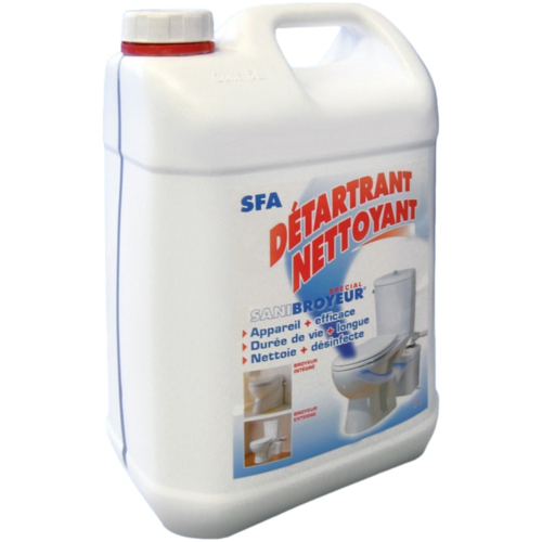 SFA DETARTRANT spécial broyeurs. Bidon de 5 Litres.