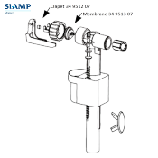 SIAMP 30 9500 07 Sachet - Robinet Flotteur 95L Latéral Silencieux.