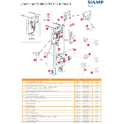 SIAMP 32 4547 07 Mécanisme de chasse pour bâti-support WC VERSO 350.