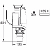 GROHE 38735000 Mécanisme de chasse pour bâti support.