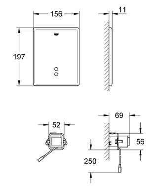 GROHE_38698SD0_Commende_Infrarouge_Tectron_SKATE_Schema_cote.jpg