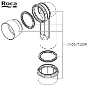 ROCA AV0047100R DUPLO ONE - KIT PIPE D'ÉVACUATION.