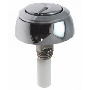 Bouton poussoir chromé mécanisme de chasse WC, simple volume Bouton poussoir chromé mécanisme de chasse WC, simple volume