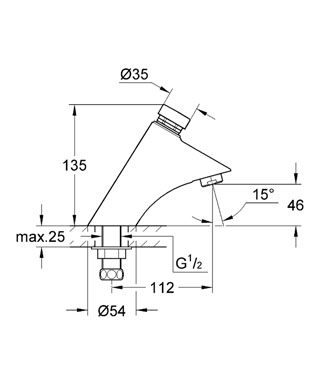 GROHE_36174000_Robinet_de_lavabo_temporise_CONTROPRESS_monotrou_Schema_Cote.jpg
