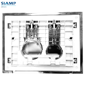 PR-SIAMP 31 1984 60 Plaque de commande REFLET 360 - INGENIO - Blanc Extra Clair/Touches Chromé Mat.