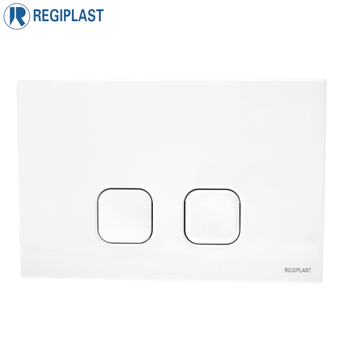 REGIPLAST 183B PLAQUE DE COMMANDE "PLAIN" DOUBLE DEBIT  BLANCHE