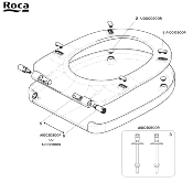 ROCA AI0020600R DEBBA - KIT FIXATIONS SC ABATTANT WC.