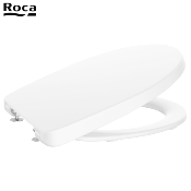 ROCA A801E6201 VICTORIA - Abattant WC Double Blanc pour WC Compact. Charnières métal. Frein de chute.