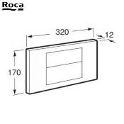 PR-ROCA A890045001 DUPLO RETRO - PLAQUE DE COMMANDE 32X17 CHROMÉ.