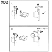 ROCA AV0024100R Support levier pour mécanisme et robinet flotteur.