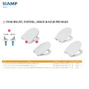 SIAMP 95 9003 07 Set 4 Amortisseurs pour Abattants Principauté, Estérel, Vence et Azur Premium.