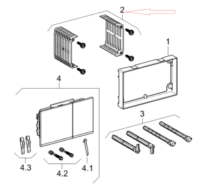 GEBERIT 243.110.00.1 Jeu d'éléments d'écartement pour plaque de déclenchement Geberit Omega 60.