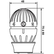 GIACOMINI R470 Tête thermostatique à bulbe liquide Ø 48 mm.