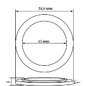NOBILI RAN227CR ANNEAU DE BASE CHROMÉ