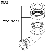 ROCA AV0014900R THE GAP - KIT RACCORD DÉCHARGE CLEAN-RIMLESS