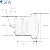 SFA BPB S.E. BOUTON POUSSOIR BLANC