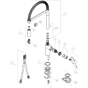 NOBILI RVR67020 Insert en ABS pour raccord flexible douchette.