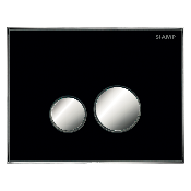 SIAMP 31 1991 10 Plaque de commande Double Volume Reflet 360  Noir/Touches Brillantes.