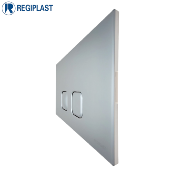 REGIPLAST 183M PLAQUE DE COMMANDE "PLAIN" DOUBLE DEBIT CHROMEE MATE