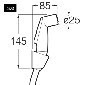 ROCA A5B9130C00 BE FRESH. Set de douche pour Bidet ou WC.