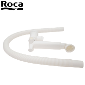 ROCA AU0014100R KIT Siphon Bouteille de lavabo, avec flexible, économie d'espace, Blanc.