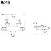 ROCA WM3120T3ZC0C300 ZOOM POLO C3 MITIGEUR BAIN DOUCHE THERMOSTATIQUE.