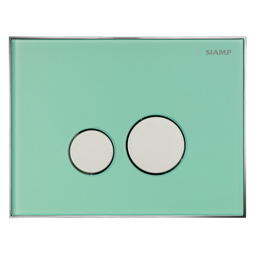 PR-SIAMP 31 1992 10 Plaque de commande Double Volume Reflet 360  Dépoli Vert/Touches Brillantes.