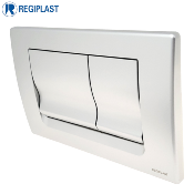 REGIPLAST 172M PLAQUE DE COMMANDE DOUBLE DEBIT CHROMEE MAT.
