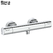 ROCA A5A2E18C0F T-500. Mitigeur Douche thermostatique mural, Chrom.