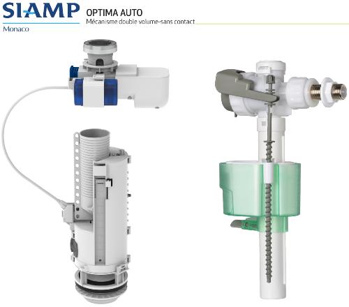 PR-SIAMP 10 0092 97 KIT OPTIMA AUTO/QUIETO OD Mécanisme sans contact + Robinet Flotteur Quieto OD.