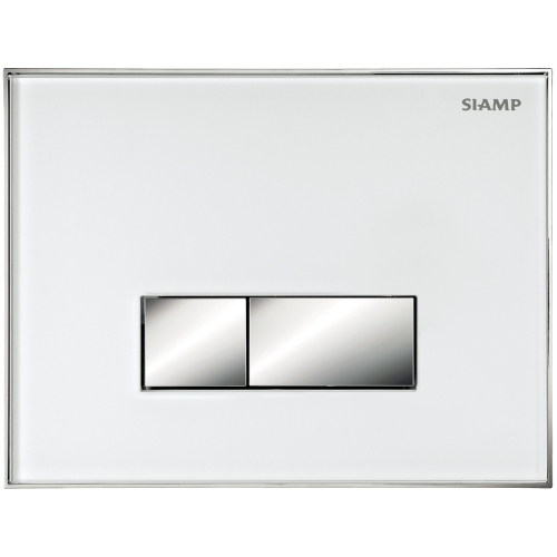 PR-SIAMP 31 1934 10 Plaque de commande Double Volume Reflet 90. Blanche/Touches Mat.