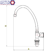ADRIEN RIQUIER 05956 ROBINET MONOTROU LAVABO EAU FROIDE