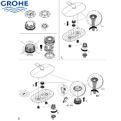 GROHE 406811 Rainshower System SmartControl - Outil démontage jets douche de tête.