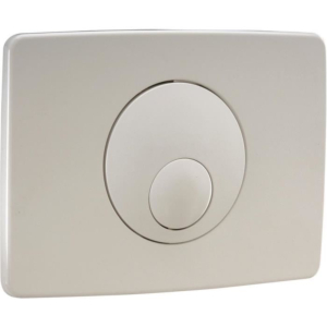 NICOLL 0709176 Plaque de commande double volume Boutons Ronds, Blanche