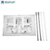 REGIPLAST 183B PLAQUE DE COMMANDE "PLAIN" DOUBLE DEBIT BLANCHE