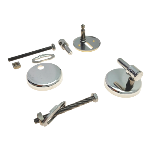 PR-SIAMP 41 1152 00 Charnières Déclic Métal pour Abattant WC. Fixation par le dessus .