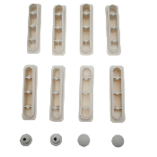 SIAMP 41 2135 07 Set de 8 Amortisseurs + 4 Tampons pour Abattant Menton/Anti Contact.
