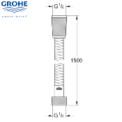 GROHE 28151L00 - Flexible de douche RELEXAFLEX.