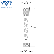 GROHE 28151L00 -  Flexible de douche RELEXAFLEX.