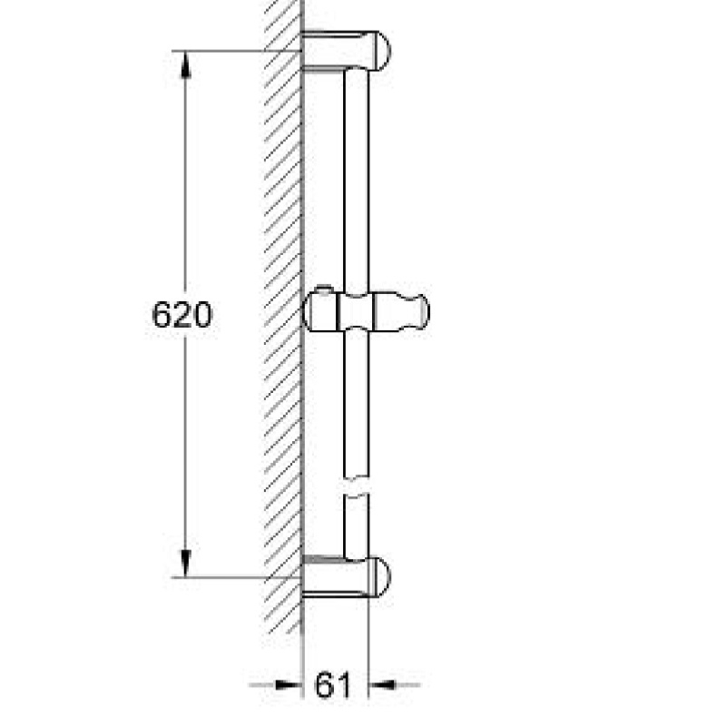 GROHE 27523000 Barre de douche TEMPESTA, 600 mm.