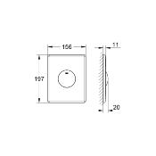 GROHE 38672SD0 Plaque De Commande Skate. Acier Inox.
